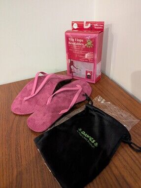 DAWGS pink Ballet Flats foldable in carry bag. Size 7/8 new in package